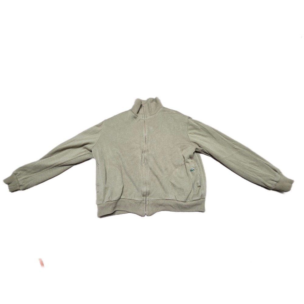 Lacoste (Vtg.) Mens Bomber Jacket, Full Zip, Beige, reversible - Picture 4 of 8